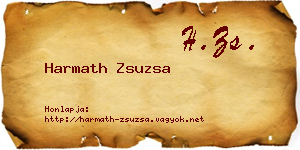 Harmath Zsuzsa névjegykártya